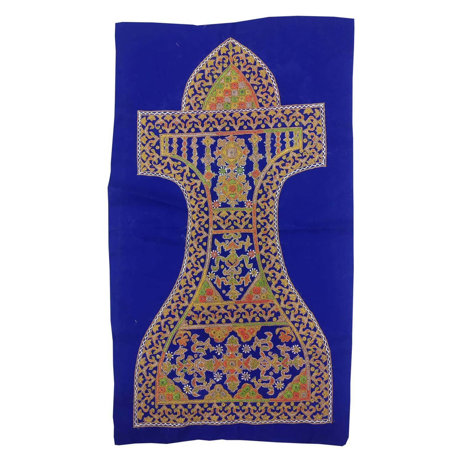 Garvi Gurjari (A Gujarat Govt Enterprise) Multicolor Hand Embroidered Yoke / Patch(GGCMEP14)