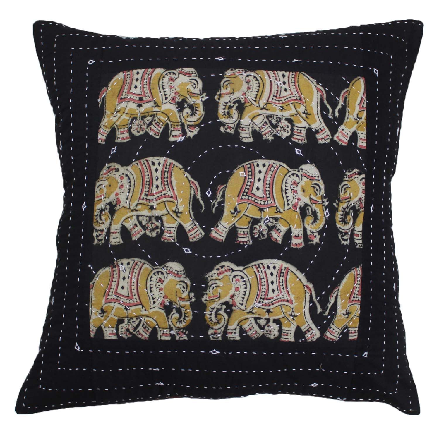 Garvi Gurjari (A Gujarat Govt Enterprise Multicolor Handmade Patchwork Cushion Cover (GGCMPWCC17)