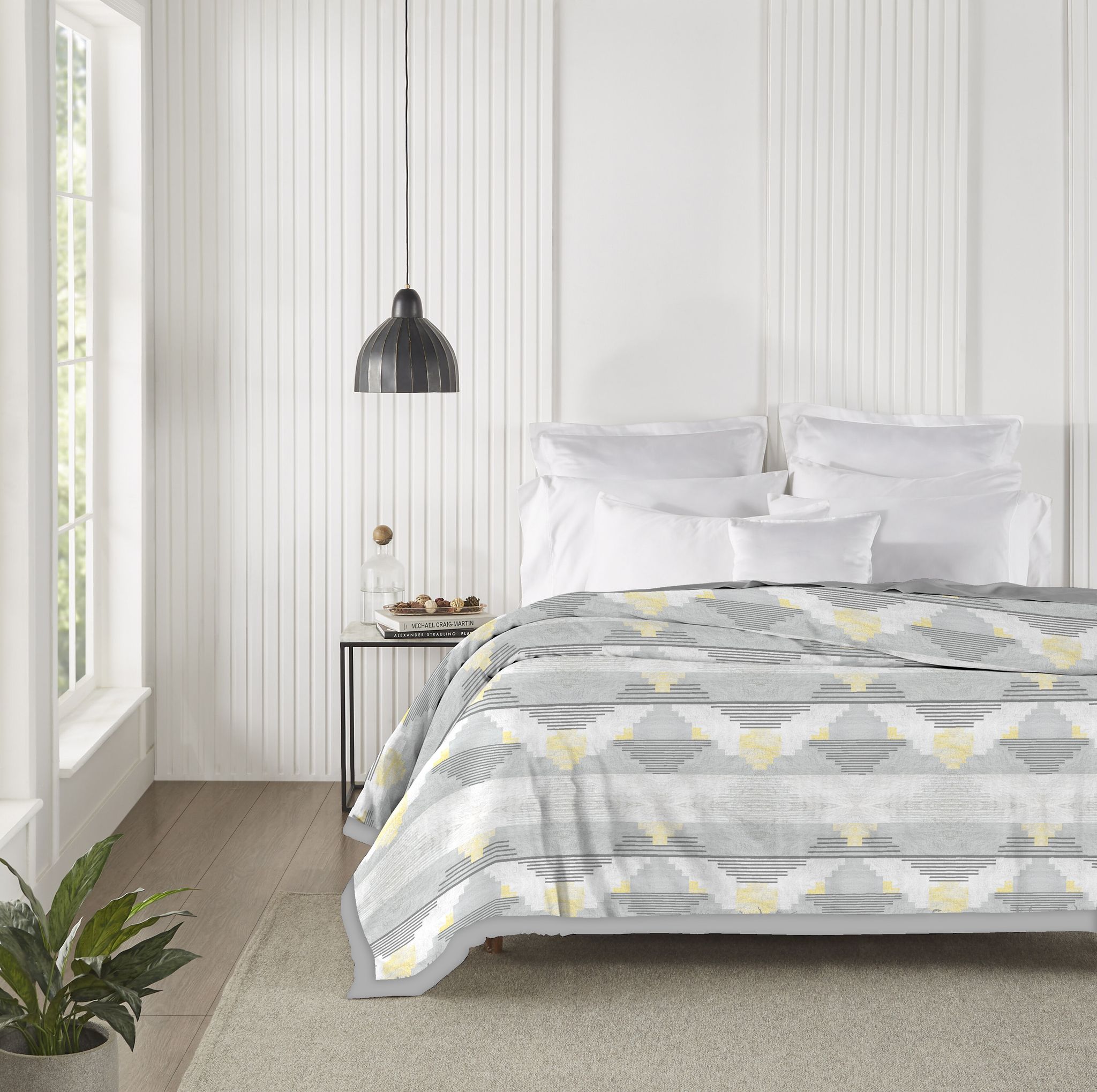 Trident Home Essential Double Size Blanket, 100% Micro Polyester, King Bed Blanket, 2.5kg-Grey