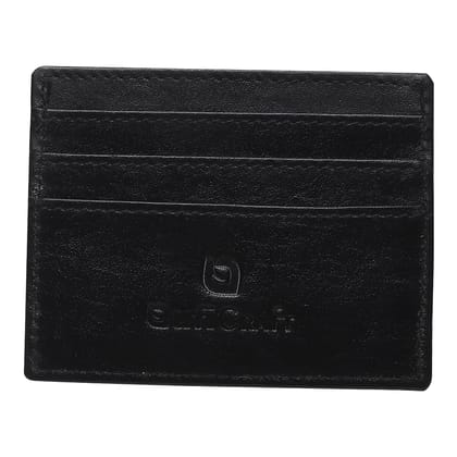 QufiCraft Genuine Leather Card Holder Wallet | Credit/Debit Card/Slim Minimalist | Office ID for Mens and Boys Card Holder (7 Card Slots) Black QufiCraft Genuine Leather Card Holder Wallet | Credit/Debit Card/Slim Minimalist | Office ID for Mens and Boys Card Holder (7 Card Slots) Black