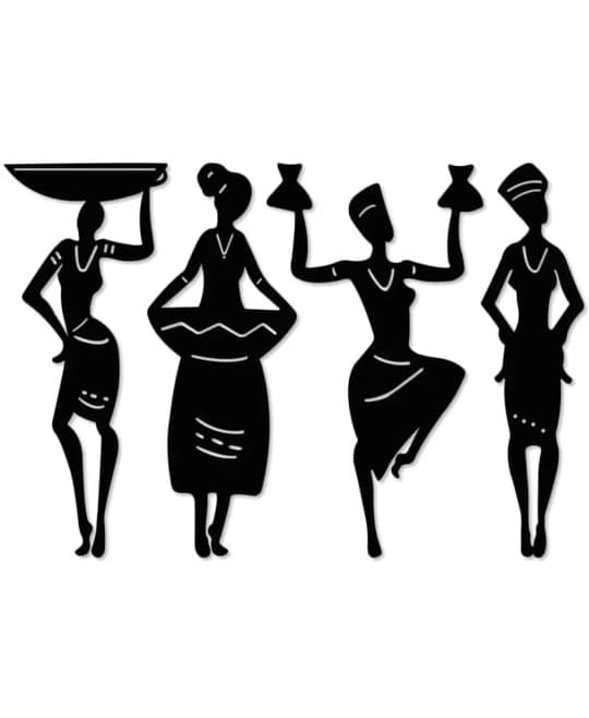 African Lady Cutout Wall Decor