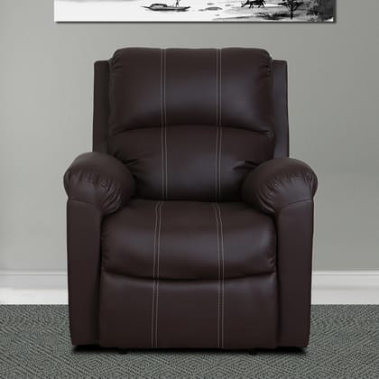 Recliners India Single Seater Recliner Sofa - Spino Brown | Recliner Chair | 1 Seater Sofa Chair | Single Seater Manual Recliner Recliners India Single Seater Recliner Sofa - Spino Brown | Recliner Chair | 1 Seater Sofa Chair | Single Seater Manual Recliner