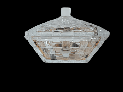 Elegant Crystal Candy Dish with Lid