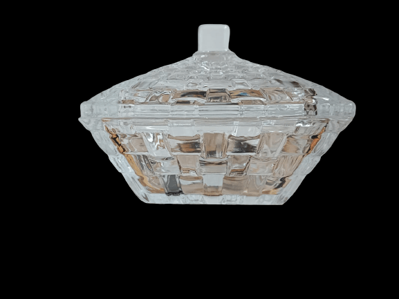 Elegant Crystal Candy Dish with Lid