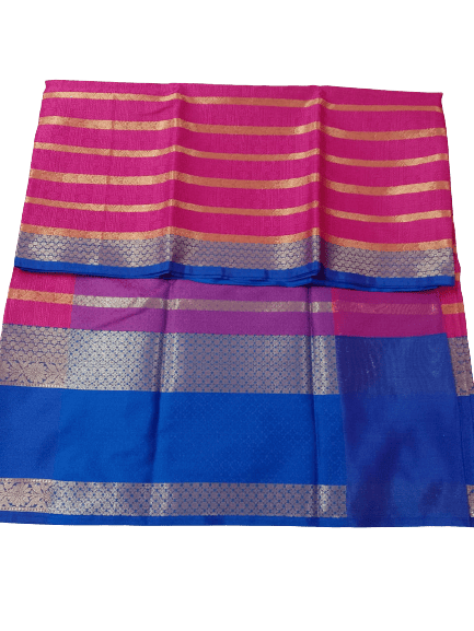 Traditional Cotton Silk Saree with Blouse Piece