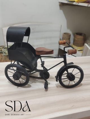 Antique Wood and Wrought Iron Mini Rickshaw | Showpiece for Living Room | Toy Gifts Showcase Display Home Desktop Decor | Showpiece for Living Room Antique Wood and Wrought Iron Mini Rickshaw | Showpiece for Living Room | Toy Gifts Showcase Display Home Desktop Decor | Showpiece for Living Room