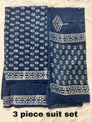 Hand block printed cotton suit Hand block printed cotton suit