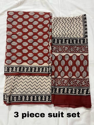 Hand block Printed Cotton Suit Hand block Printed Cotton Suit