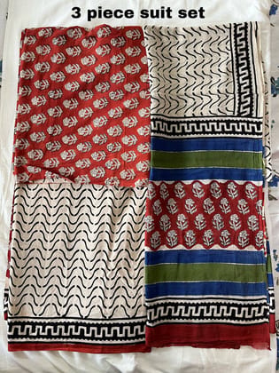 Hand block printed Cotton Suit Hand block printed Cotton Suit