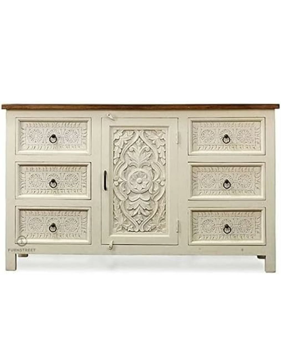 Wooden Hand Carved Wooden Sideboard Cabinet