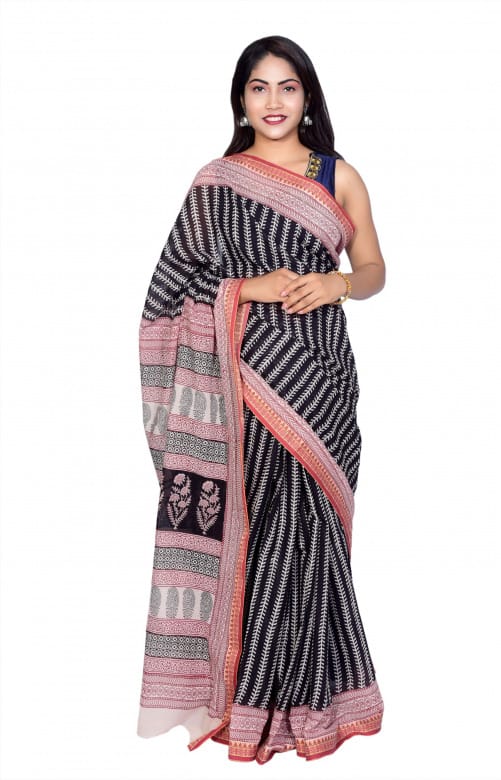Tribes India Handwoven Cotton Saree 1TTXSARMP17163-27