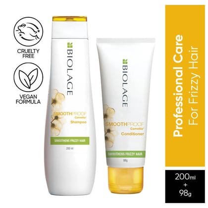 Matrix Biolage Smoothproof 2-Step Professional Regime, 72 Hrs Frizz Control ( Shampoo 200 ml + Conditioner 98 gm) Pack of 2