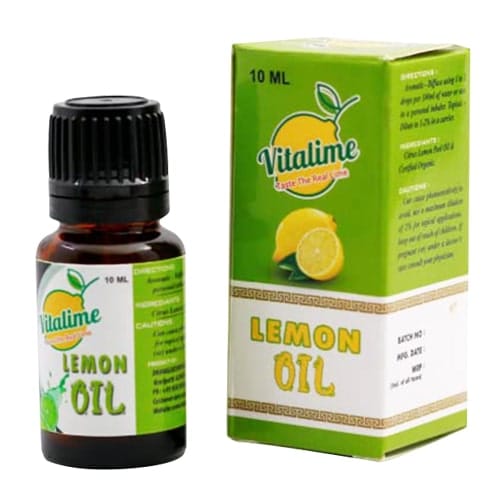 Vitalime Lemon Oil Essential Oil 10ml for Aromatherapy & Skin