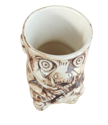 Newly Design Brown & White Printed Flower Pot