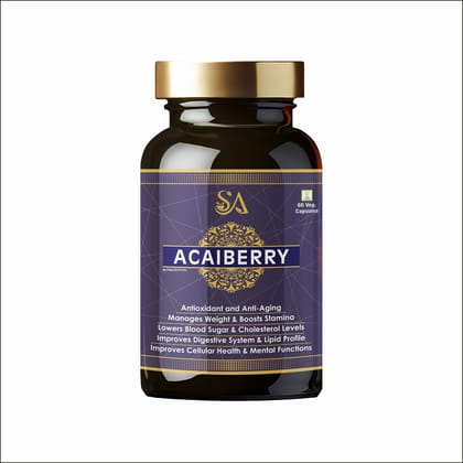 ACAIBERRY(Acai Berry for Healthy Skin and Antioxidants Supports, Ultimate Health and Nutrition Supplements, 500 mg, Veg 60 Capsules ) ACAIBERRY(Acai Berry for Healthy Skin and Antioxidants Supports, Ultimate Health and Nutrition Supplements, 500 mg, Veg 60 Capsules )