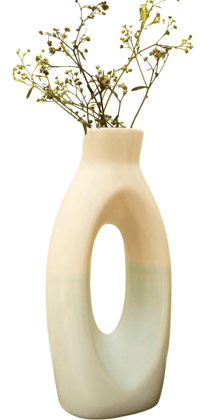 Glossy Ceramic Hollow Vase for Home Decor