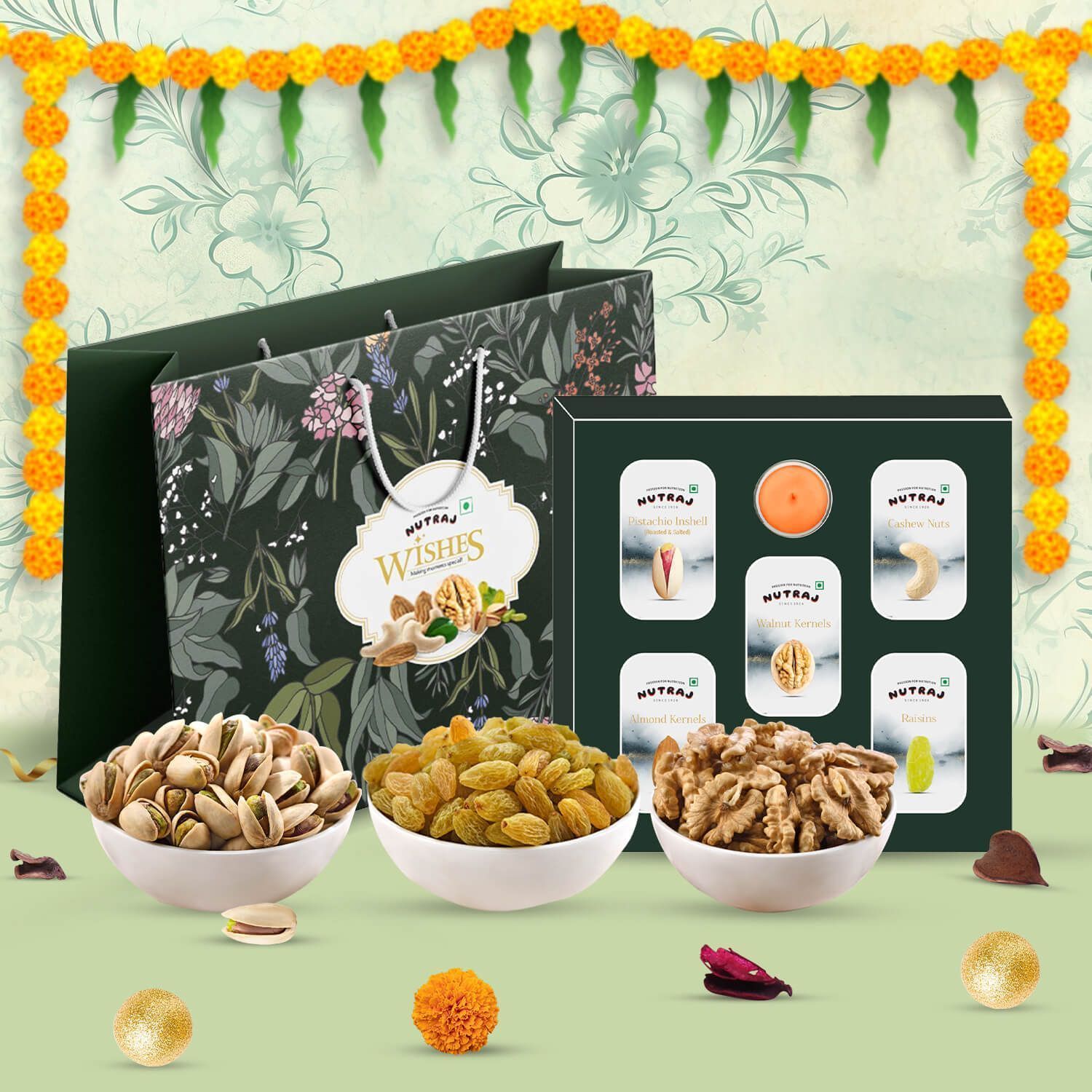 Nutraj Wishes Healthy Bloom Diwali Gift Box 1kg