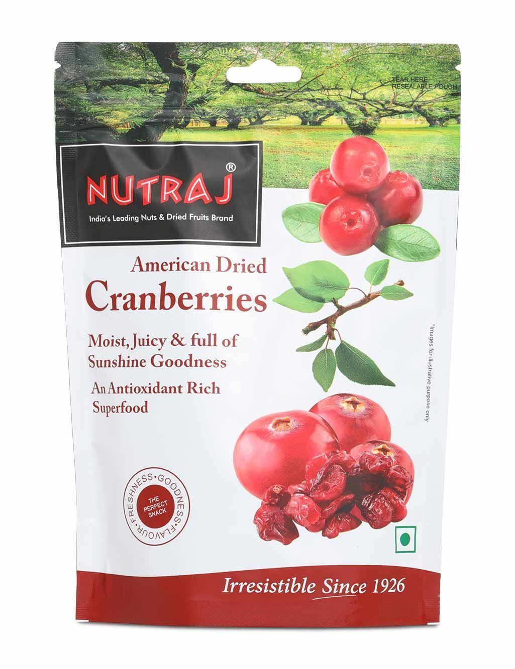 Nutraj Sliced Dried Cranberries 180g