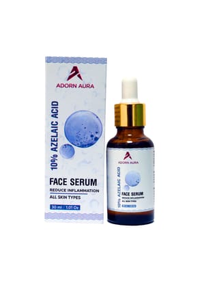 Adorn Aura Azelaic Acid Serum For Face(30 ML) | Intense Hydration, Skin Illumination, Fades Dark Spots, Natural Moisturizer For Healthy & Glowing Skin Adorn Aura Azelaic Acid Serum For Face(30 ML) | Intense Hydration, Skin Illumination, Fades Dark Spots, Natural Moisturizer For Healthy & Glowing Skin