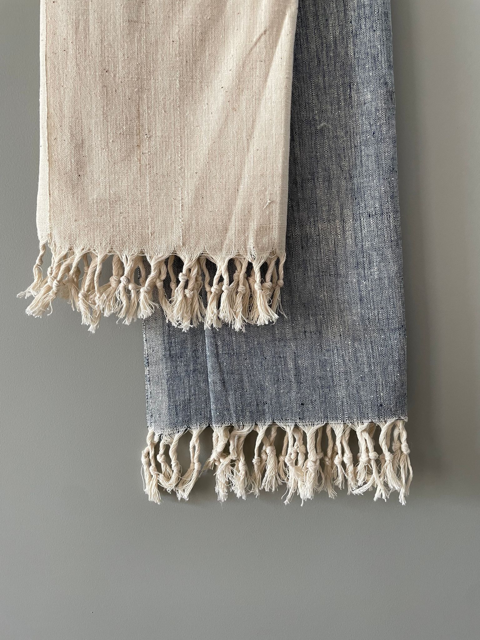 Block Towel- Nature Alley - Handspun Fabric - Indigo
