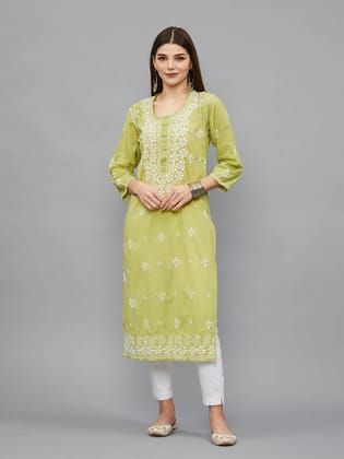 Ethnava Hand Embroidered Chikankari Kurta-2475 Ethnava Hand Embroidered Chikankari Kurta-2475