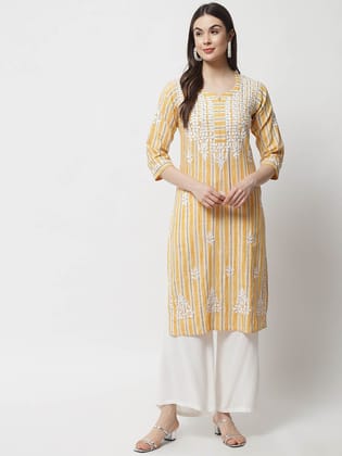 Hand Embroidered Chikankari Kurta-2493 Hand Embroidered Chikankari Kurta-2493