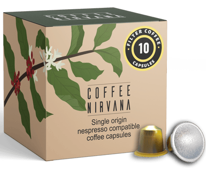 Coffee Nirvana, South Indian Filter Coffee, Box of 10, Nespresso Compatible Aluminum Capsules