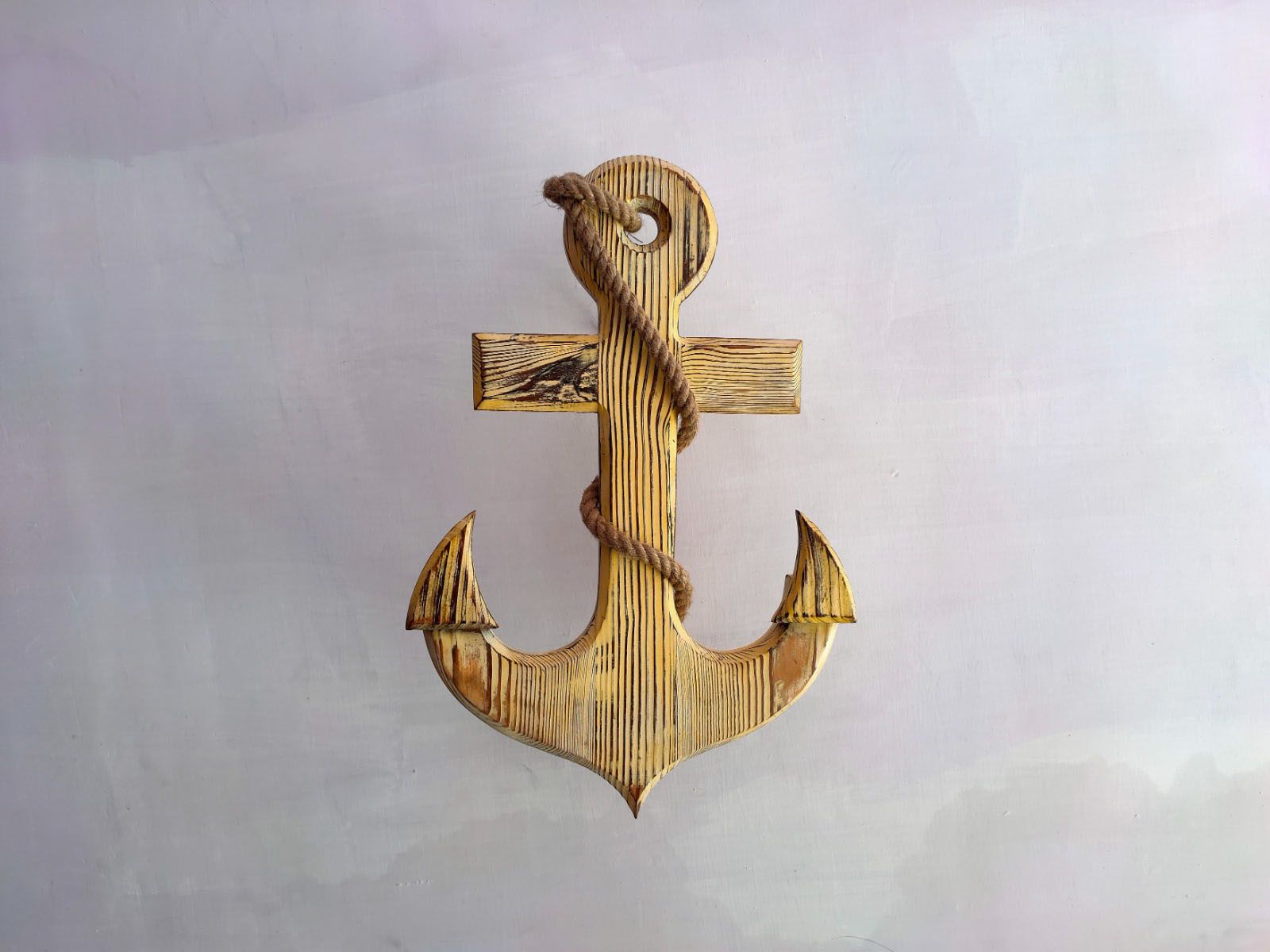 Handmade Wooden Hanging Anchor Hocor