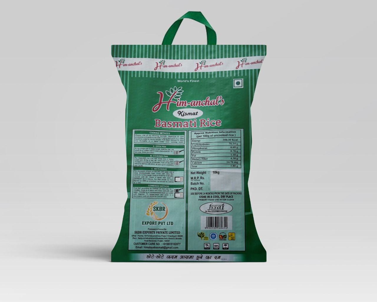 ASLI HIMANCHAL KISMAT BASMATI RICE 10KG BAG