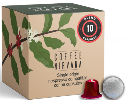 Coffee Nirvana, Blend, Box of 10, Nespresso Compatible Aluminum Capsules