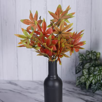 OVG Maple Leaves Bunch Artificial Flowers 30cm Fabric and Plastic (Without Vase) for Decoration Home Decor, Living Room, Diwali, Christmas Decoration Items (Green/Red) OVG Maple Leaves Bunch Artificial Flowers 30cm Fabric and Plastic (Without Vase) for Decoration Home Decor, Living Room, Diwali, Christmas Decoration Items (Green/Red)