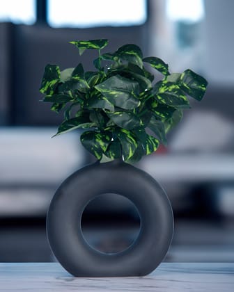 OVG Artificial Flowers Golden Pothos Leaves Bunch 30cm Fabric and Plastic (Without Vase) for Decoration Home Decor, Living Room, Diwali, Christmas Decoration Items OVG Artificial Flowers Golden Pothos Leaves Bunch 30cm Fabric and Plastic (Without Vase) for Decoration Home Decor, Living Room, Diwali, Christmas Decoration Items