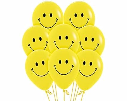 Crazy Sutra Smiley Balloons 50 pcs for Birthday / Anniversary Party Decoration