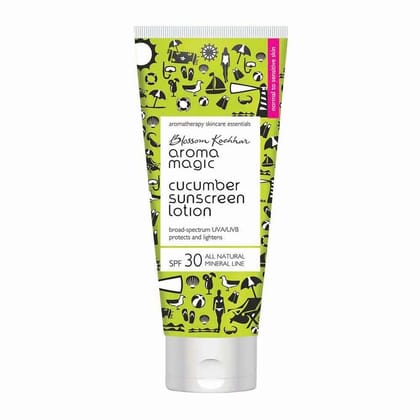 Aroma Magic Cucumber Sunscreen Lotion SPF 30 UVA/UVB All Natural Mineral Line (100ml) Aroma Magic Cucumber Sunscreen Lotion SPF 30 UVA/UVB All Natural Mineral Line (100ml)