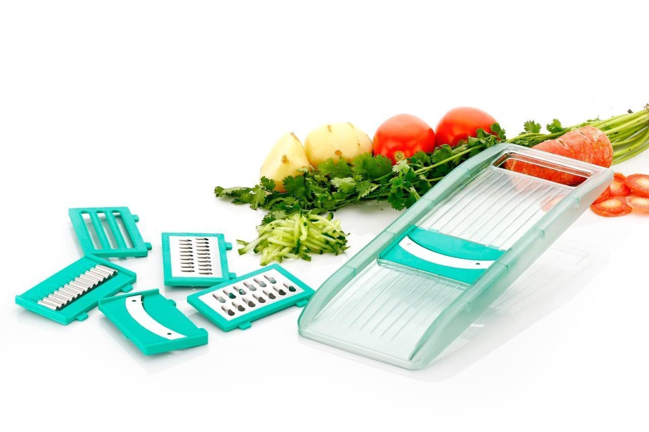 HAPPI Slicer Dicer for Kitchen 6 in 1 Potato Chips Cutter Chopper (Color May Vary)