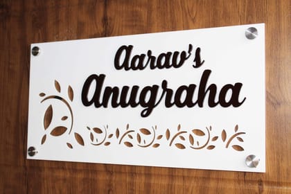iCreations The Perfect Housewarming Gift: Personalized Nameplate with Black Embossed Letters