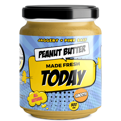 Natural Peanut Butter - Classic, Smooth (Jaggery & Pink Salt) (500gms) - Made Fresh on Day of Order Natural Peanut Butter - Classic, Smooth (Jaggery & Pink Salt) (500gms) - Made Fresh on Day of Order
