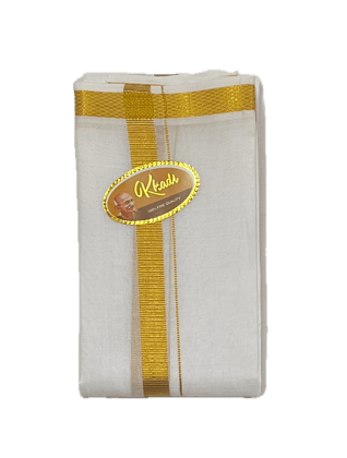 Long Size Cotton  White Towel with Silk Border