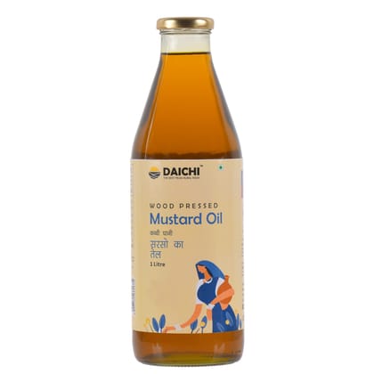 Daichi Wood Pressed Mustard Oil | Glass Bottle Daichi Wood Pressed Mustard Oil | Glass Bottle
