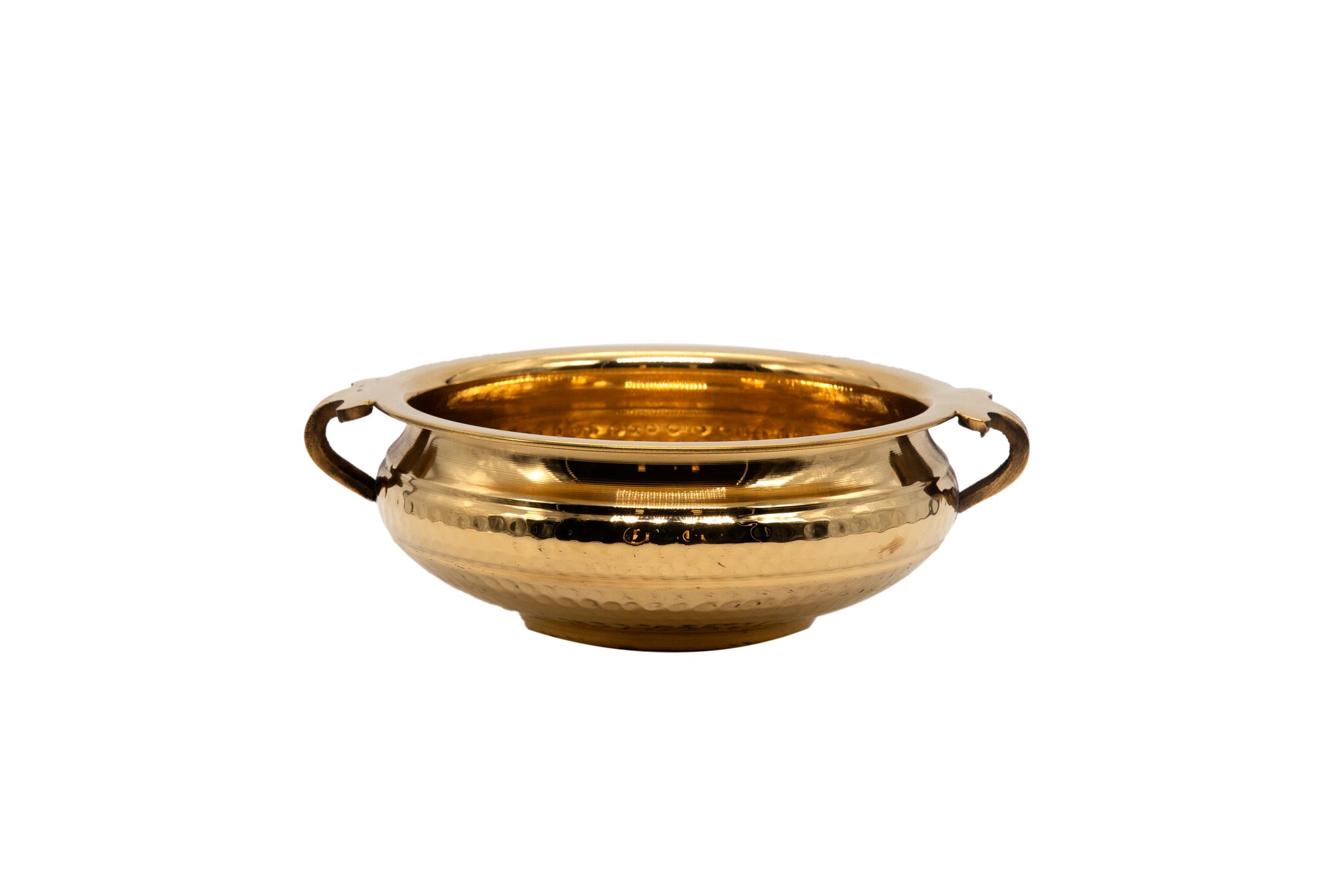 BEING CLASSIC Brass Hammered Design Urli Decorative Bowl, Golden Color, Home Décor & Festive Item, Diameter- 8" inches