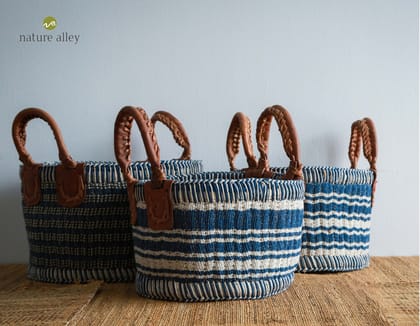 Basket jute cotton - Nature Alley - Jute Cotton - Blue
