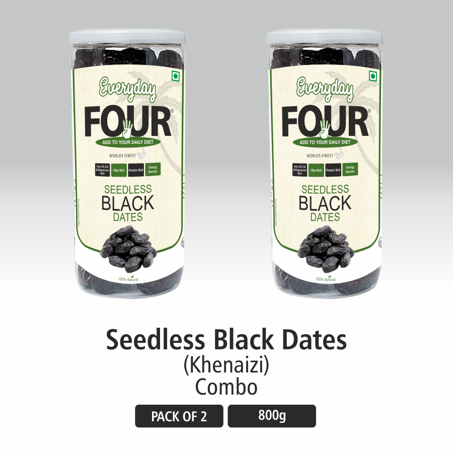 Everyday Four 800g Seedless Black Dates (Khajoor) (400*2)