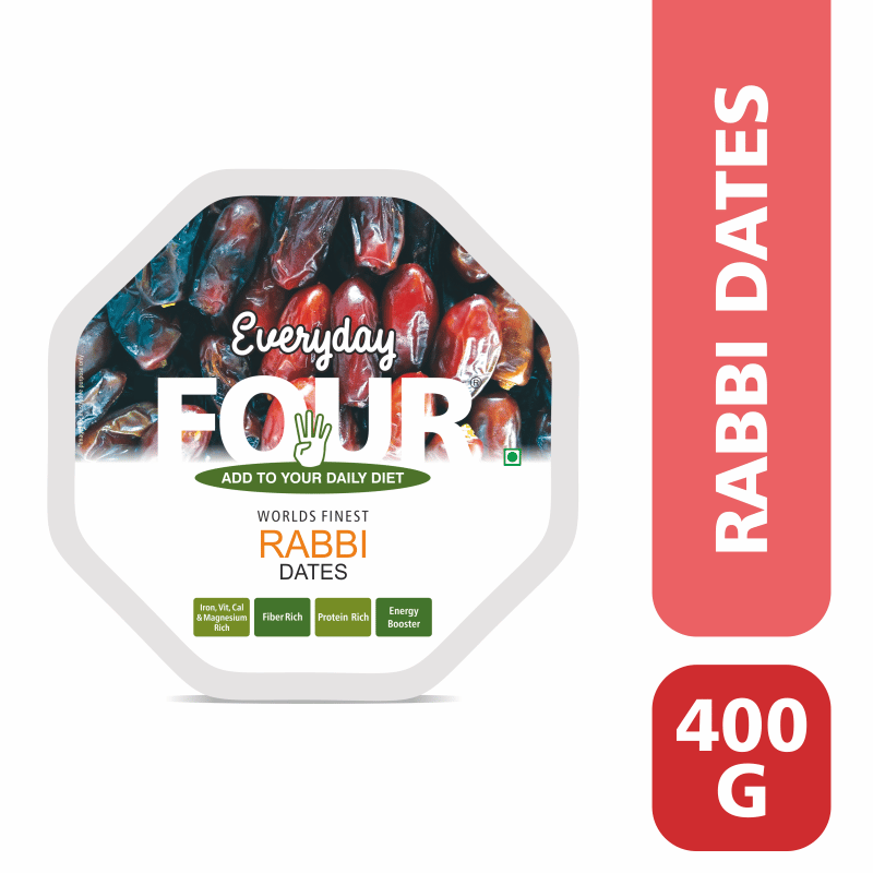 Everyday Four Rabbi Dates Khajoor 400g | Worlds Finest