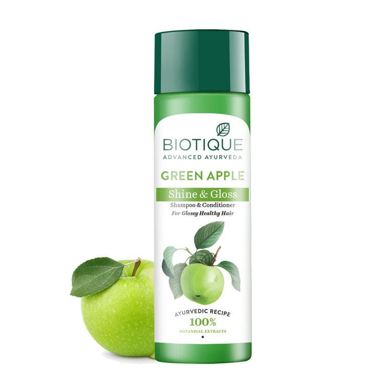 Biotique Bio Green Apple Shine & Gloss Fresh Daily Purifying Shampoo & Conditioner (190ml)
