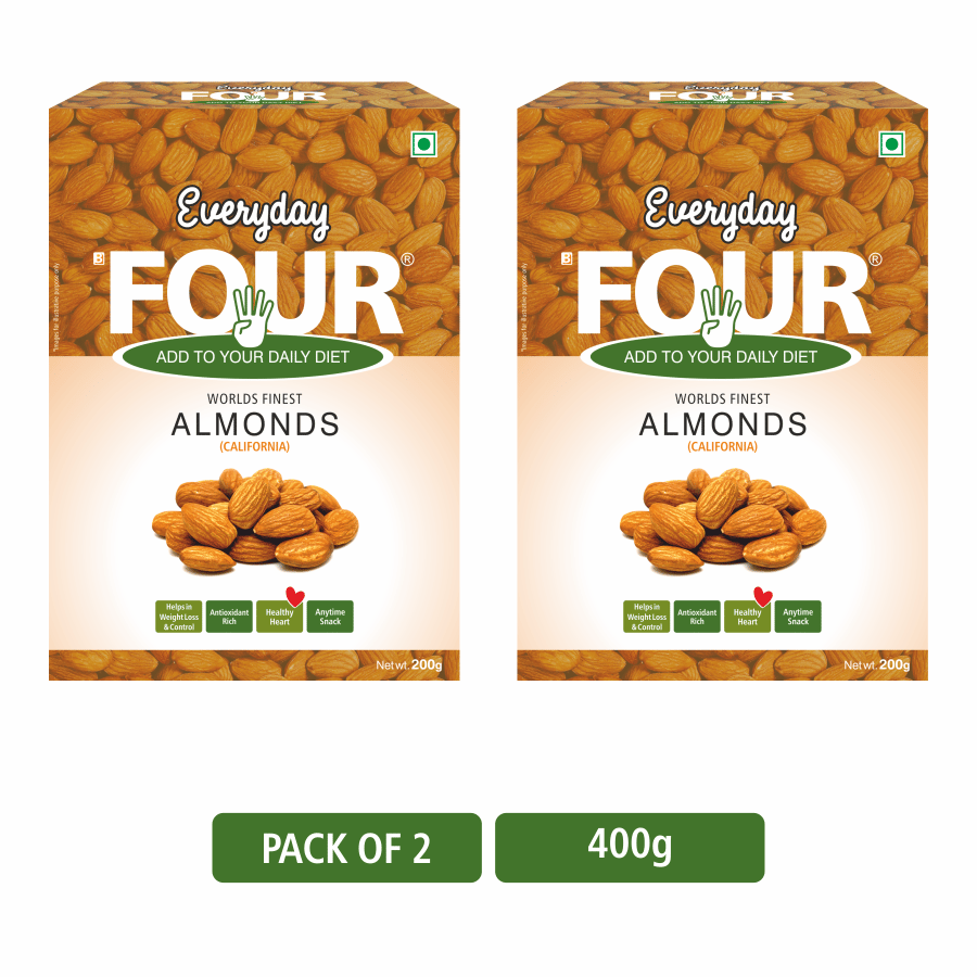 Everyday Four 400g Californian Almonds Badam | 200g*2