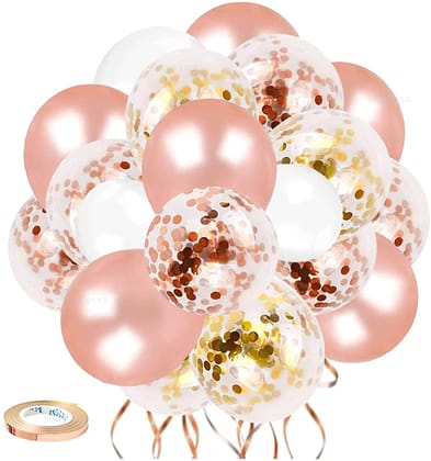 SHANAYA Party Decoration Kit - 62Pcs Set For Boys Girls Husband Wife Special Decoration Items Combo - Metallic Rose Gold White Balloons Gold Rose Gold Confetti Balloons Glue Dot Ribbon Party Wedding Bridal Shower Engagement Supplies SHANAYA Party Decoration Kit - 62Pcs Set For Boys Girls Husband Wife Special Decoration Items Combo - Metallic Rose Gold White Balloons Gold Rose Gold Confetti Balloons Glue Dot Ribbon Party Wedding Bridal Shower Engagement Supplies
