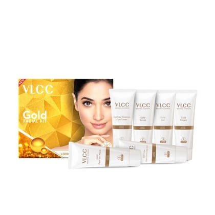 VLCC Gold Single Facial Kit & VLCC Papaya Fruit Single Facial Kit Combo (60 gm each) Pack of 2