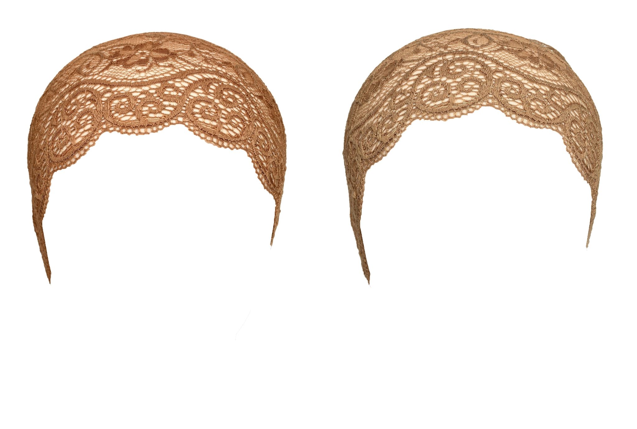 Girls and Womens Hijab Cap Hijab Headband, Under Hijab Scarf Tawny and Light Brown Naqab Head Scarf (2 pcs)