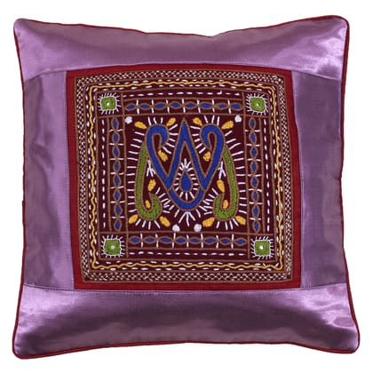 Garvi Gurjari (A Gujarat Govt Enterprise Hand Embroidered Mashru Cushion Cover(GGCMCV08) Garvi Gurjari (A Gujarat Govt Enterprise Hand Embroidered Mashru Cushion Cover(GGCMCV08)