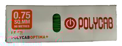 POLYCAB .75MM FLAME RETARDENT LEAD FREE 90MTR LENGTH COPPER CABLE OPTIMA+ (100% ORIGINAL)